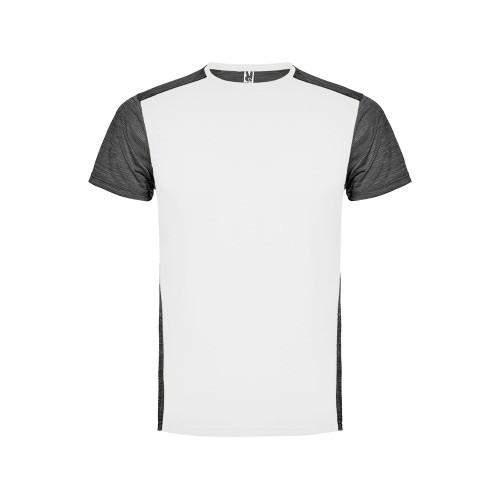 Спортивная футболка Zolder детская, белый/черный меланж