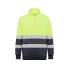 Свитшот ворот на молнии Spica, свинцовый/неоновый желтый