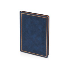 Ежедневник недатированный А4 Royal, синий с бронзовым срезом