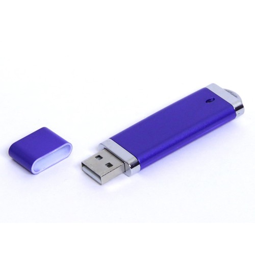 USB-флешка промо прямоугольной классической формы USB 3.0, синий