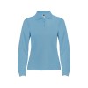 Рубашка поло Estrella женская с длинным рукавом, небесно-голубой