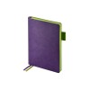 Ежедневник А5 датированный Boston 2026, фиолетовый с салатовым обрезом