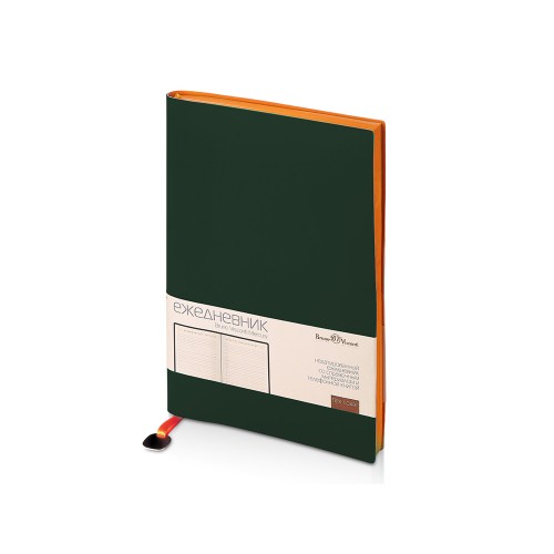 Ежедневник А5 недатированный Mercury, темно-зеленый