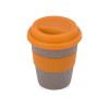 Стакан с силиконовой крышкой Cafe, оранжевый Стакан с силиконовой крышкой Cafe, оранжевый
