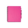 Блокнот LEYNAX с ручкой из переработанного картона, фуксия