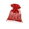 Мешочек подарочный новогодний, хлопок, средний, красный Мешочек подарочный новогодний, хлопок, средний, красный