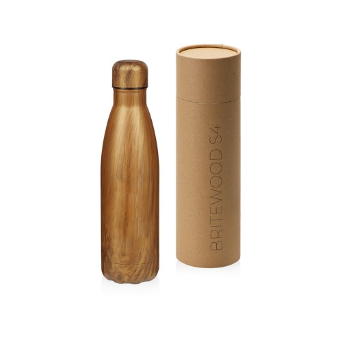 Вакуумная термобутылка Britewood S4, 500 мл, крафтовый тубус