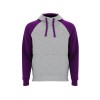 Толстовка с капюшоном Badet мужской, серый меланж/фиолетовый Толстовка с капюшоном Badet мужской, серый меланж/фиолетовый