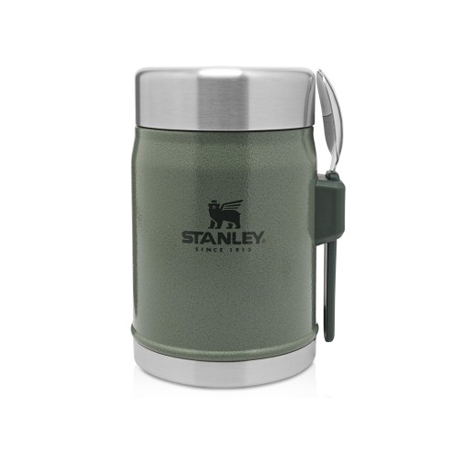 Банка для еды объемом 400 мл с ложкой-вилкой Stanley Legendary - Зеленый лесной