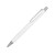 Ручка металлическая шариковая трехгранная Riddle, белый/серебристый Ручка металлическая шариковая трехгранная Riddle, белый/серебристый