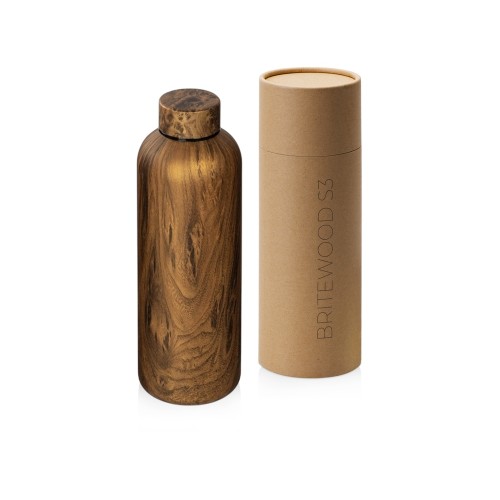 Вакуумная термобутылка Britewood S3, 500 мл, крафтовый тубус