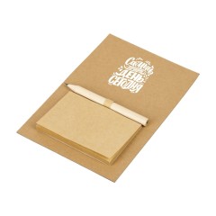 Магнит с блокнотом и карандашом для заметок Magny, натуральный