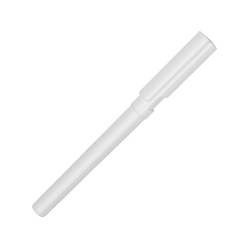 Ручка пластиковая шариковая трехгранная Nook с подставкой для телефона в колпачке, белый