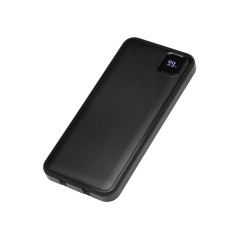 Внешний аккумулятор со встроенными кабелями Фрэйм, 10000мач, черный