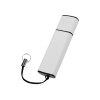 Флеш-карта USB 2.0 16 Gb металлическая с колпачком Borgir, белый
