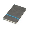 Блокнот Color линованный А5 в твердой обложке с резинкой, серый/синий Блокнот Color линованный А5 в твердой обложке с резинкой, серый/синий