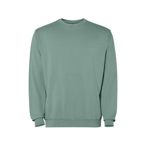 Свитшот Jaya унисекс, сине-зеленый выстиранный