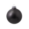 Стеклянный елочный шар Christmas bauble, черный металлик, с серебристым колпачком в черной коробке Стеклянный елочный шар Christmas bauble, черный металлик, с серебристым колпачком в черной коробке