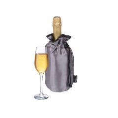 Охладитель для бутылки шампанского Cold bubbles из ПВХ в виде мешочка, серебристый