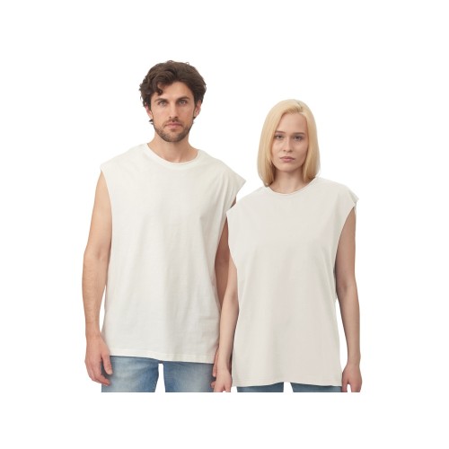 Майка оверсайз Berlin, унисекс, молочный