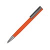 Ручка металлическая шариковая Insomnia софт-тач с зеркальным слоем, оранжевая с серым