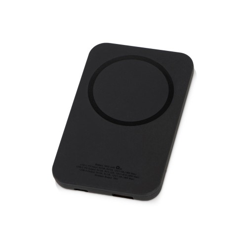Магнитный беспроводной внешний аккумулятор MagnetIQ, 5000 mah, 10 W, черный (Р)