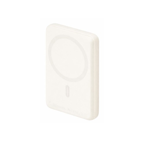 Магнитный внешний беспроводной аккумулятор Polarix, QC/PD, 10000 мАч, слоновая кость