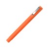 Ручка шариковая пластиковая Quadro Soft, квадратный корпус с покрытием софт-тач, оранжевый