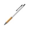 Ручка шариковая PENTA металлическая с бамбуковой вставкой, белый