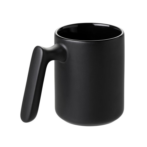 Кружка матовая с прямой ручкой Axio, 360 мл, черный