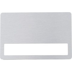 Бейдж металл+ загибушка прозрачная, 90х60мм, серебристый