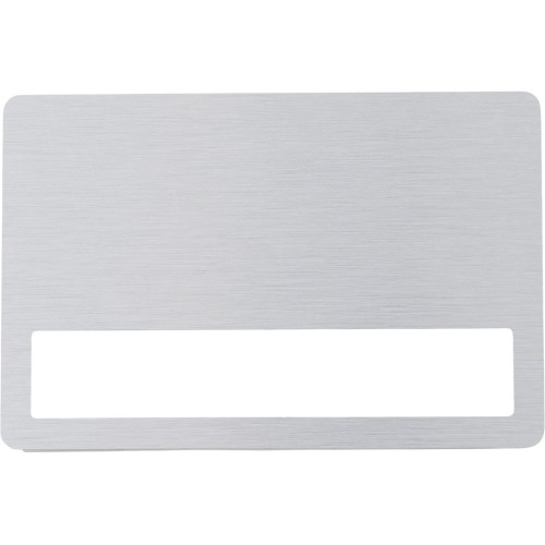 Бейдж металл+ загибушка прозрачная, 90х60мм, серебристый