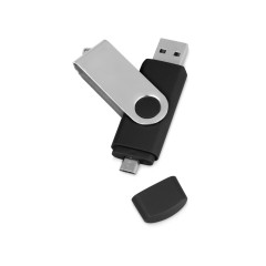 USB/micro USB-флешка 2.0 на 16 Гб Квебек OTG, черный
