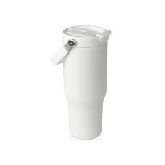 Термостакан Bronx объемом 900 мл из меди и переработанной нержавеющей стали, сертифицированной по стандарту RCS, с вакуумной изоляцией и крышкой с двойной функцией - Белый