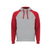 Толстовка с капюшоном Badet мужской, серый меланж/красный Толстовка с капюшоном Badet мужской, серый меланж/красный