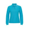 Рубашка поло Estrella женская с длинным рукавом, бирюзовый