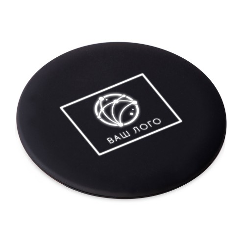 Беспроводное зарядное устройство с подсветкой логотипа Moon spot, 10 Вт, soft-touch