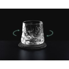 Вращающийся бокал для виски на сланцевом костере Bromo