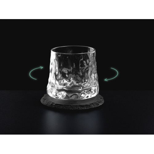 Вращающийся бокал для виски на сланцевом костере Bromo