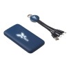 Набор из внешнего акуумулятора и универсального кабеля с подсветкой лого Reserve LED, 10000mAh, темно-синий Набор из внешнего акуумулятора и универсального кабеля с подсветкой лого Reserve LED, 10000mAh, темно-синий