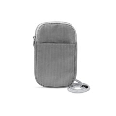 Сумка для мобильного телефона BUSNIX из вельветовой ткани, серый