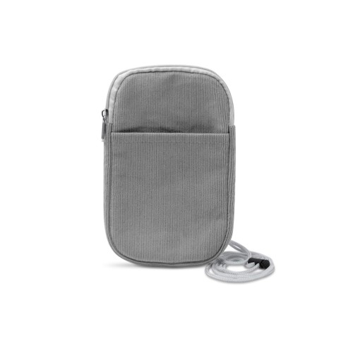 Сумка для мобильного телефона BUSNIX из вельветовой ткани, серый