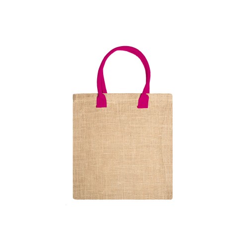 Сумка NIMES из натурального джута, бежевый/фуксия