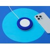 Беспроводное зарядное устройство со встроенным кабелем 2-в-1 Disc, синий Беспроводное зарядное устройство со встроенным кабелем 2-в-1 Disc, синий