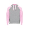 Толстовка с капюшоном Badet мужской, серый меланж/светло-розовый Толстовка с капюшоном Badet мужской, серый меланж/светло-розовый