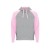 Толстовка с капюшоном Badet мужской, серый меланж/светло-розовый