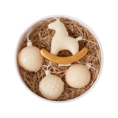 Набор свечей в подарочной коробке Noel, молочный