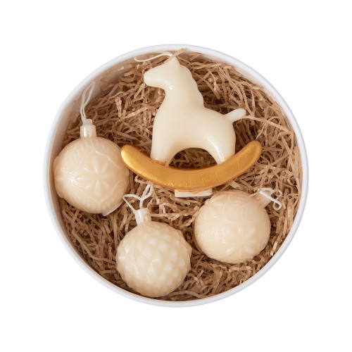 Набор свечей в подарочной коробке Noel, молочный