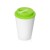 Пластиковый стакан Take away с двойными стенками и крышкой с силиконовым клапаном, 350 мл, белый/зел. Яблоко