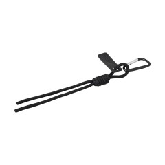 Брелок-веревочка на карабине, черный